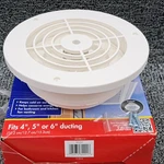 Soffit Exhaust For Bathroom And Kitchen Fan Venting. White Sevzw 4", 5", 6". Fixed Price $15.50.