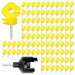 Ehui 100 Pcs Yellow Screw-in Insulators For Electric Fence Pack,. Fixed Price $41.45.