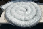 Flexaust 4" 25' White Acrylic Coated Polyester Fabric Hose W/ Wire 2200400025. Fixed Price $179.99.