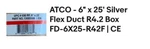Insulated Flex Duct 6-INCH 25-FEET R4.2 Box Atco FD-6X25-R42F Ce.. Fixed Price $132.99.