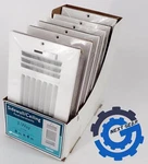 ABSWWH384 New Case Of 6 3-WAY Side Wall Ceiling Registers 8X4 White With Damper. Fixed Price $39.96.