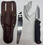 Kershaw Alaskan Blade Trader 1098AK Knife Set W/sheath Gut Hook & Saw. Fixed Price $77.00.