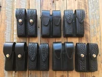 Vintage Tex Shoemaker Black Leather Duty Quad Carrier For 1911 P9S P90 P225. Fixed Price $99.00.