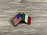 Vintage Italy - Usa Flag Pin Badge Tie Tack Lapel Italian American (bd). Fixed Price $8.49.