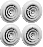 American Metal # 1500W8 8" White Round Steel Ceiling Diffuser Vent - Pack Of 4. Fixed Price $78.99.