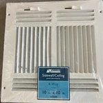 Accord 10 X Sidewall Ceiling Register 4 Way Design White Louvered Vent. Fixed Price $8.40.