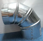 Imperial 4" X 90 Galvanized Adjustable Elbow (GV0286) Fs. Fixed Price $15.00.