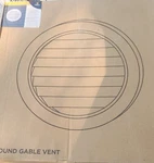 Cellwood Plygem 22" Round Gable Vent New. Fixed Price $49.99.