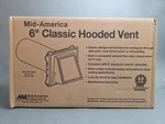Mid-america 6" Classic Hooded Vent 1PK 117 B White New. Fixed Price $23.95.