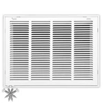 20 X 14 Duct Opening Steel Return Air Grille, For 1-INCH Filter, Remov.... Fixed Price $105.01.
