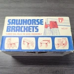 Vintage Crawford Sawhorse Bracket One Pair No. 87 With Flanged Nail Holes "cp". Fixed Price $9.62.