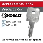 Kobalt Tool Box Keys Cut Code 8001-8223 Replacement Lock. Fixed Price $7.99.