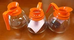 Coffee Decanter Orange 64OZ Commercial Case 3 Pots For Bunn Brewer. Fixed Price $46.95.