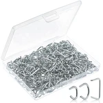 Mr. Pen- Galvanized Hog Rings, 1/2", 3/4", 375 Pcs, 3/8", Silver. Fixed Price $10.09.