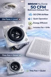 New Broan Nutone 50 Cfm Bathroom Exhaust Fan Ceiling Vent W/ Grille Quiet 120V. Fixed Price $31.34.