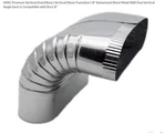 Hvac Premium Vertical Oval Elbow 8" Galvanized Sheet Metal 90D Angle Duct New. Fixed Price $14.00.