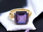 14K Solid Gold Purple Amethyst Dinner Ring By Erj Size Save 800 #R1204. Fixed Price $533.85.