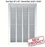 20" X 30" Duct Size Filtered Air Return Grille Vent Cover Wall Ceiling Ac Heat. Fixed Price $90.93.