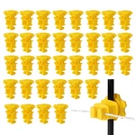 25 Pcs Yellow Rod Post Insulator, Electric Fence Insulators Screw Tight Round.... Fixed Price $26.37.