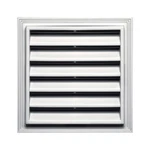 Builders Edge 120051212117 White Plastic Wood Grain Square Gable Vent 12X12 In.. Fixed Price $47.95.