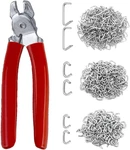 300 Pcs Galvanized Hog Rings With Bent Pliers Set, Includes 3/4", 1/2", And 3/8". Fixed Price $23.21.