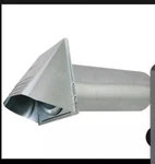 Deflecto Dryer Vent Wide Mouth Galvanized Hood With Pipe Silver 4". Fixed Price $15.99.