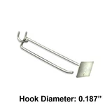Azar Displays 6" Metal Wire Scan Hook: 0.187" Diameter, 50-PACK. Fixed Price $62.59.