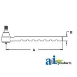 1026382M93 Tie Rod Fits Massey Ferguson 1100 1105 1130 1135 1150 1155. Fixed Price $106.99.