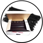 Black 6" Plastic Twist Ties 6-INCH Genuine Uline Pre-cut Nose Wire For Mask. Fixed Price $12.98.