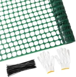 Plastic Mesh Safety Fence, 4'X100' Roll With Zip Ties, Resuable Tempor. Fixed Price $62.99.