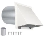 8 Inch Hooded Wall Vent With Screen And Damper,outdoor Exhaust Cove.... Fixed Price $75.16.