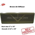 Brown Air Diffuser Grille Baseboard 2" X 15" Register Multipattern W/ Damper New. Fixed Price $28.20.