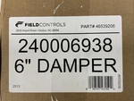 New Fieldcontrols GVD-6 Gas Vent Damper. Fixed Price $140.00.