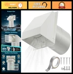 6" Hooded Wall Vent With Screen & Damper - Galvanized Steel Exhaust Cover For Ki. Fixed Price $90.89.