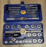 Irwin Hanson 41PC Sae Super Tap & Die Set Fine Coarse 4-40 To 1/2" Usa #24606. Fixed Price $260.39.