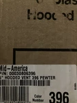 Mid America 6" Hooded Vent For Insulated Siding 00030806396 Pewter Color. Fixed Price $7.00.