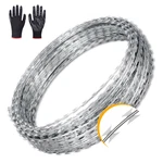 Aggfencer Barbed Razor Wire 328FT Hot-dip Galvanized Silver 12 Gauge Security. Fixed Price $103.11.