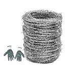 Suvunpo 328FT 16 Gauge 4 Point Barbed Wire Fence For Crafts & Critter Deterrent. Fixed Price $55.04.
