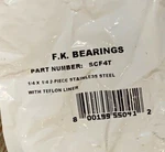 Fk Bearing SCF4T Rod End 1/4" X Ss W/teflon Liner New Package. Fixed Price $10.00.