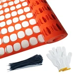 Kalysie Safety Fence Plastic Mesh Fencing 4X100FT Temporary Reusable Netting. Fixed Price $93.78.