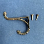 Vintage Cast Iron Double Acorn Finial Schoolhouse Coat Hat Hook & Screws. Fixed Price $10.99.