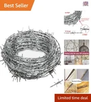 Point Barbed Wire Galvanized Steel 40FT Fencing Yard Garden Crafts. Fixed Price $20.99.