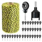 330 Feet Electric Fence Polywire & Pcs Insulator, 1/8" Diam.... Fixed Price $33.93.