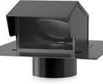 8 Roof Vent Cap W/ Damper Black Galvanized Steel Exhaust Duct Wall Cover. Fixed Price $81.99.
