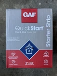 Gaf Quickstart Peel And Stick Starter Roll 9"X33". Fixed Price $35.00.