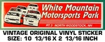 White Mountain Motorsports Park - Vintage Original Vinyl Decal Sticker Nascar. Fixed Price $10.20.