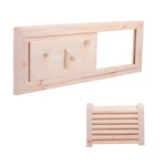 1 Set Cedar Sauna Ventilation Panel Grille, Wood Shutter, High-temp, Air. Fixed Price $43.03.