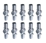 Plutreas 10 Pack 1-3/8" X Line Rail Clamp For Chain Link Fence, Silver. Fixed Price $56.01.