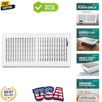 Shoemaker 6X14 Floor Register Soft White Heavy Duty Metal Vent Cover .... Fixed Price $58.39.