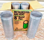 Metalbestos Box Of - 8"X24" Model Rv Double Wall Round Gas Vent Pipe 8' Total. Fixed Price $189.00.